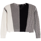 Stitch Heart Colorblock Cardigan - Denny's