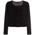 Long Sleeve Front Cinch Top - Denny's