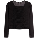 Long Sleeve Front Cinch Top - Denny's