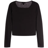 Long Sleeve Front Cinch Top - Denny's