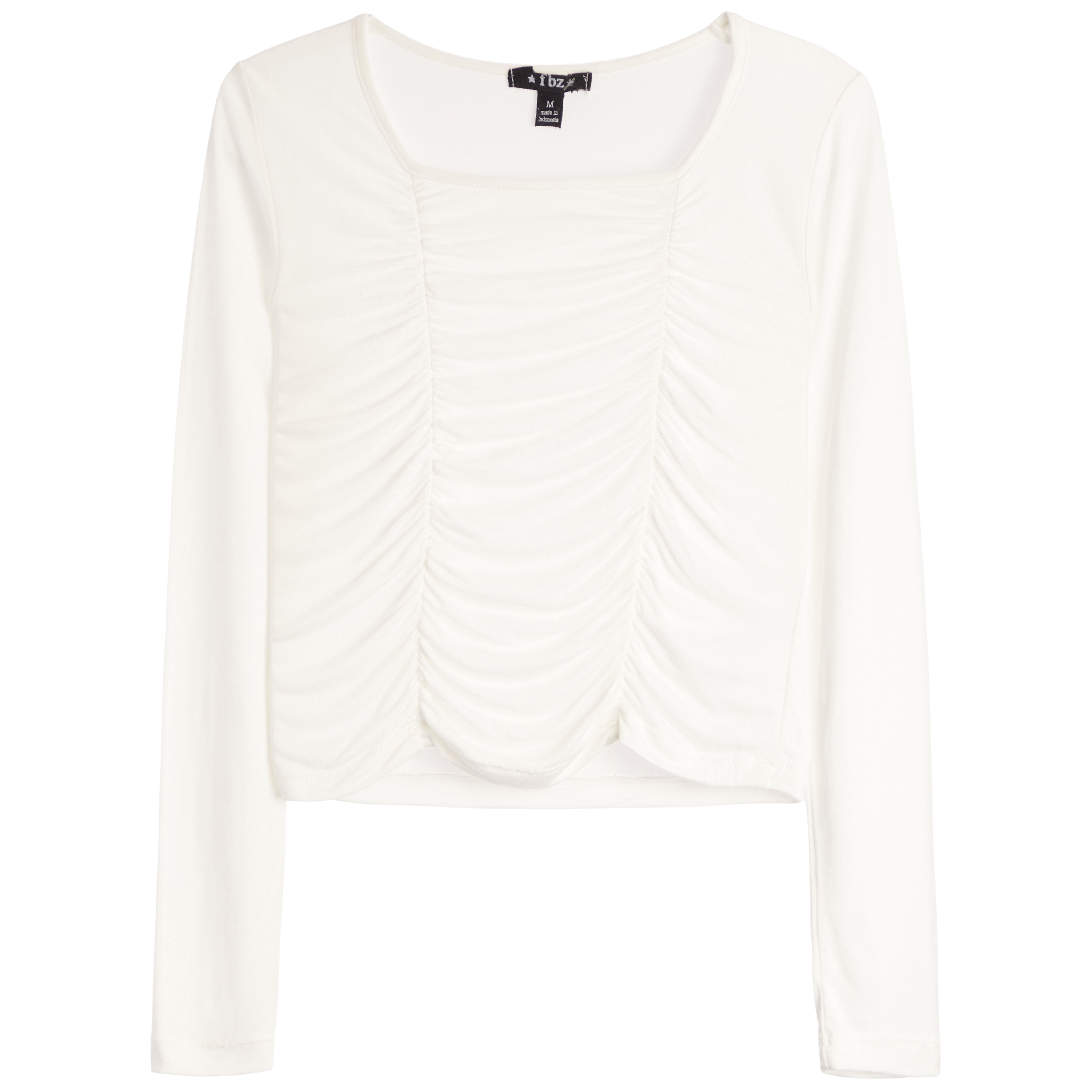 Long Sleeve Front Cinch Top - Denny's