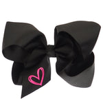 4in Scribble Heart Bow - Denny's