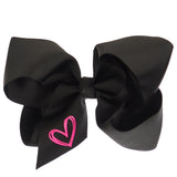4in Scribble Heart Bow - Denny's