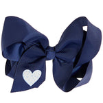 4in Ditsy Floral Heart Bow - Denny's