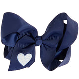 4in Ditsy Floral Heart Bow - Denny's