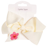 4in Pink Hibiscus Flower Bow
