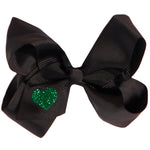 4in Wicked Witch Green Heart Bow - Denny's