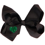 4in Wicked Witch Green Heart Bow - Denny's