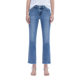 Mid Rise Crop Straight Leg