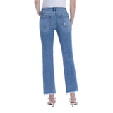 Mid Rise Crop Straight Leg