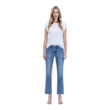 Mid Rise Crop Straight Leg