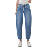 Drawstring Barrel Jean