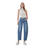Drawstring Barrel Jean