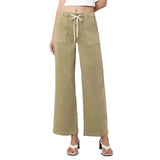 Drawstring Wide Leg Pant