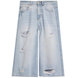Denim Gaucho w/ Rips