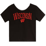 Wisconsin Varsity Off Shoulder Tee