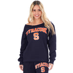 Varsity Syracuse Off Shoulder Sweatshirt - Denny's