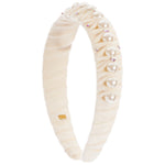 Velvet Scrunch Pearl Headband - Denny's