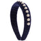 Velvet Scrunch Pearl Headband - Denny's