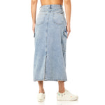 Denim Maxi Cargo Skirt - Denny's