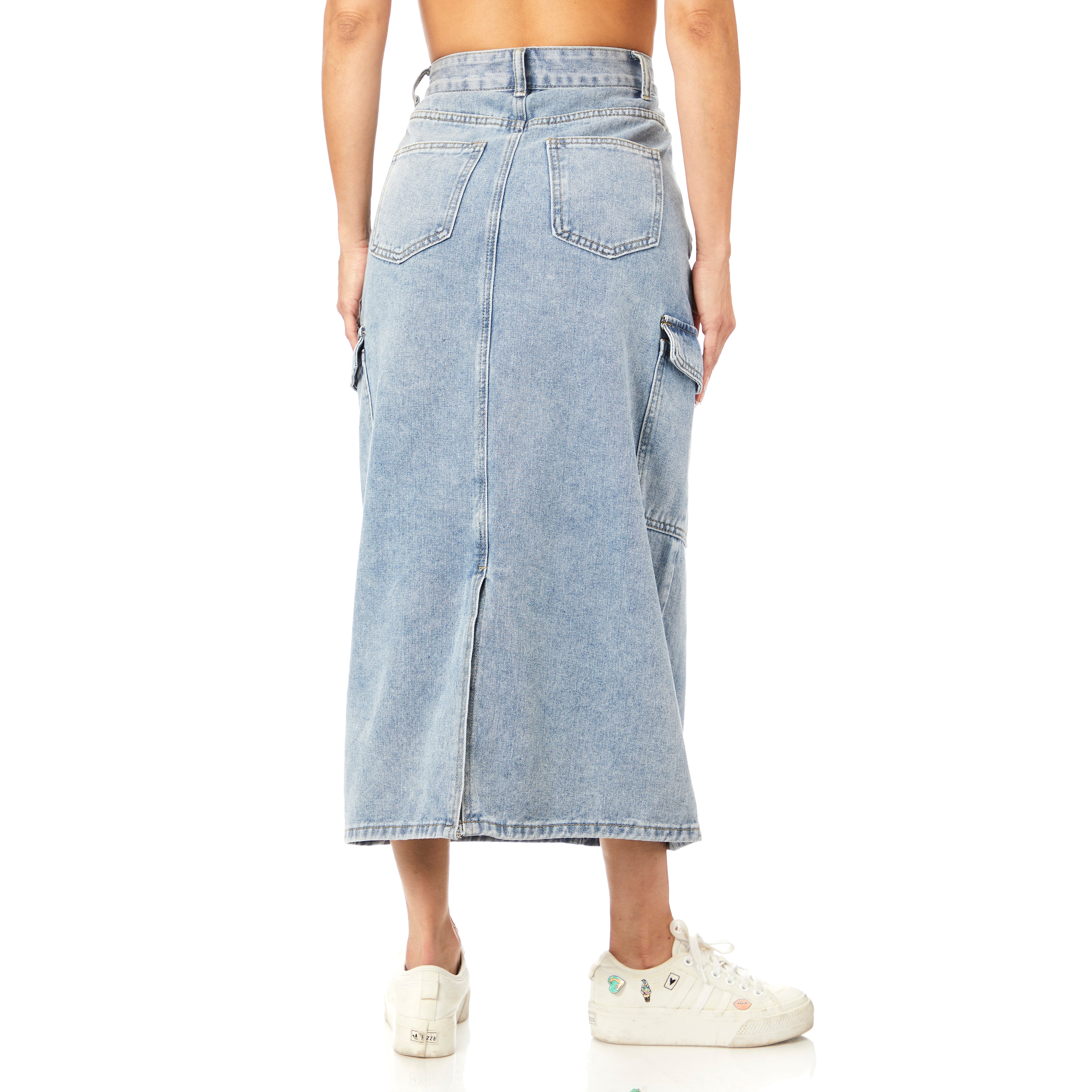 Denim Maxi Cargo Skirt - Denny's