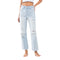 High Rise Distressed Crop Straight Jean - Denny's
