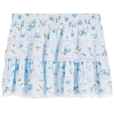 Floral Smock Skirt With Lace Trim