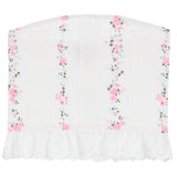 Eyelet Floral Tube Top