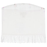 Eyelet Floral Tube Top