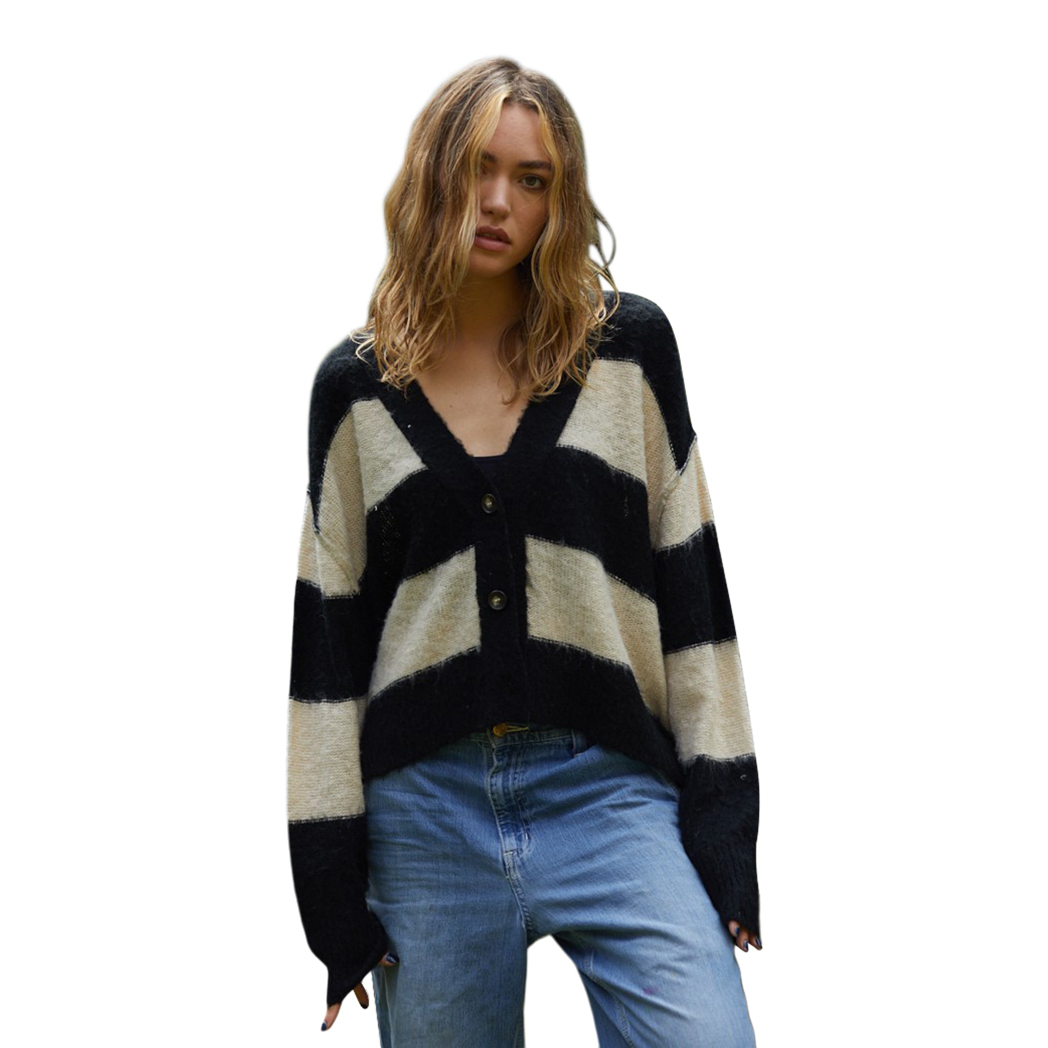 Izzy Stripe Cardigan - Denny's