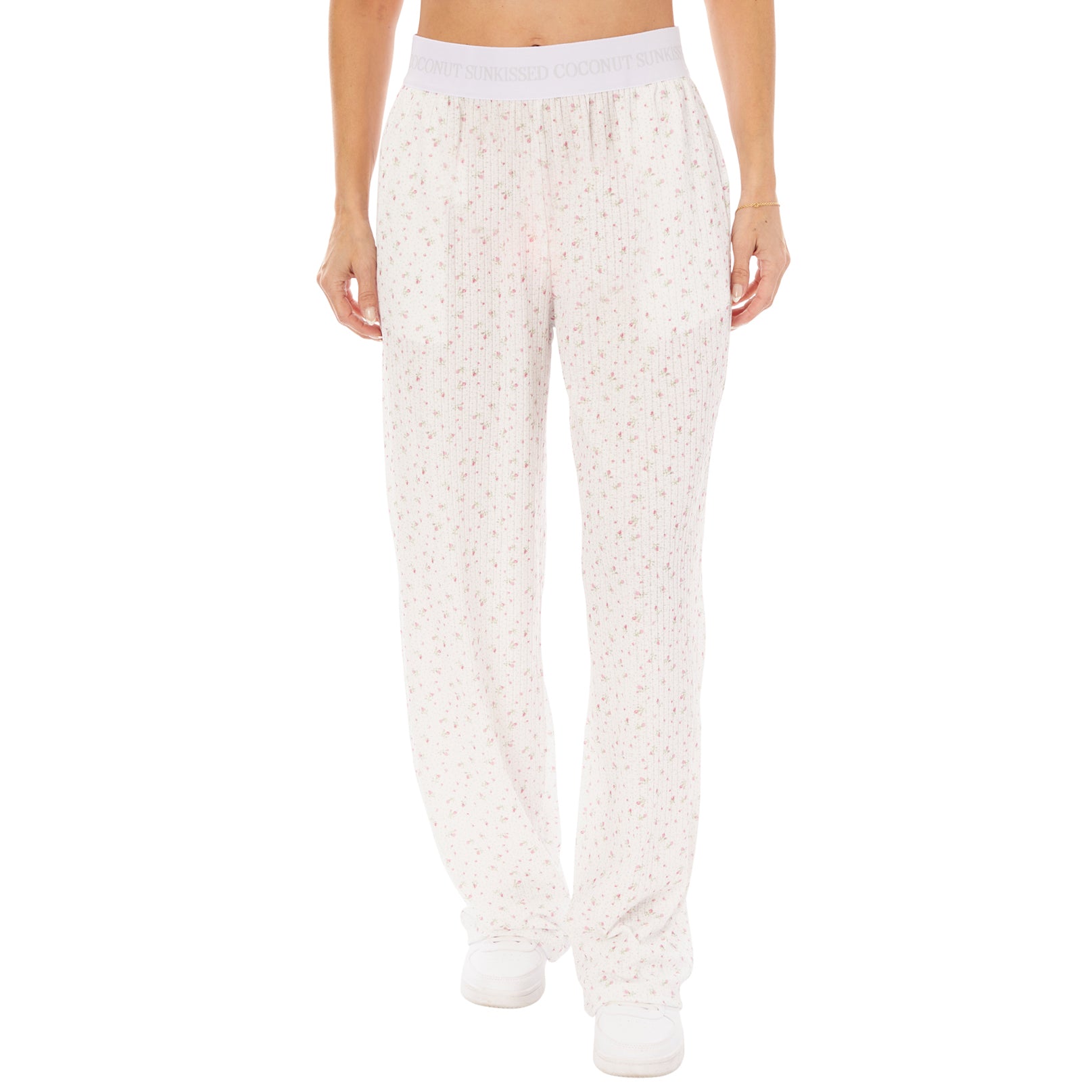 White Floral Pattern Pant - Denny's