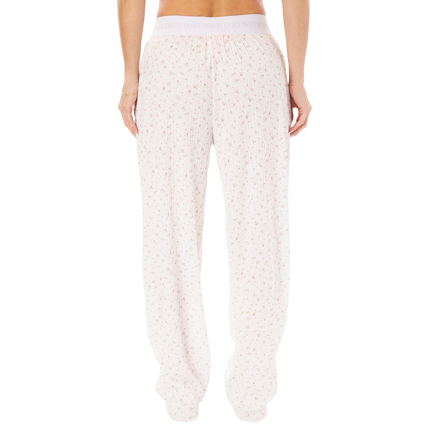 White Floral Pattern Pant - Denny's