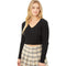 Cropped Cableknit V-Neck Sweater - Denny's