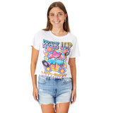 Woodstock Peace Love Crop Tee - Denny's