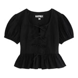 Tie Short Sleeve Top - Denny's