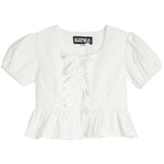 Short Sleeve Ties Top - Denny's