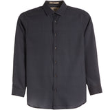 A dark Indigo long-sleeve button-down shirt with a pointed collar and matching dark buttons, displayed on a clean white background.