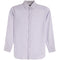 A long-sleeve button-down shirt with a fine micro-pattern of small red and blue dots on a white base, presented on a clean white background.
