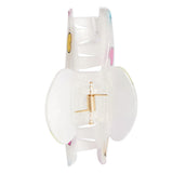 White Rainbow Heart Claw Clip - Denny's