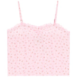 Floral Tank With Lace Trim