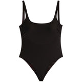 Solid 1 Piece Classic Bathing Suit