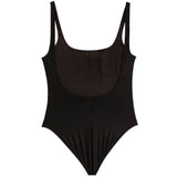 Solid 1 Piece Classic Bathing Suit