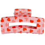 Charming Gingham And Heart Claw Clip - Denny's