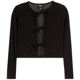 Front Ties Sparkle Cardigan - Denny's