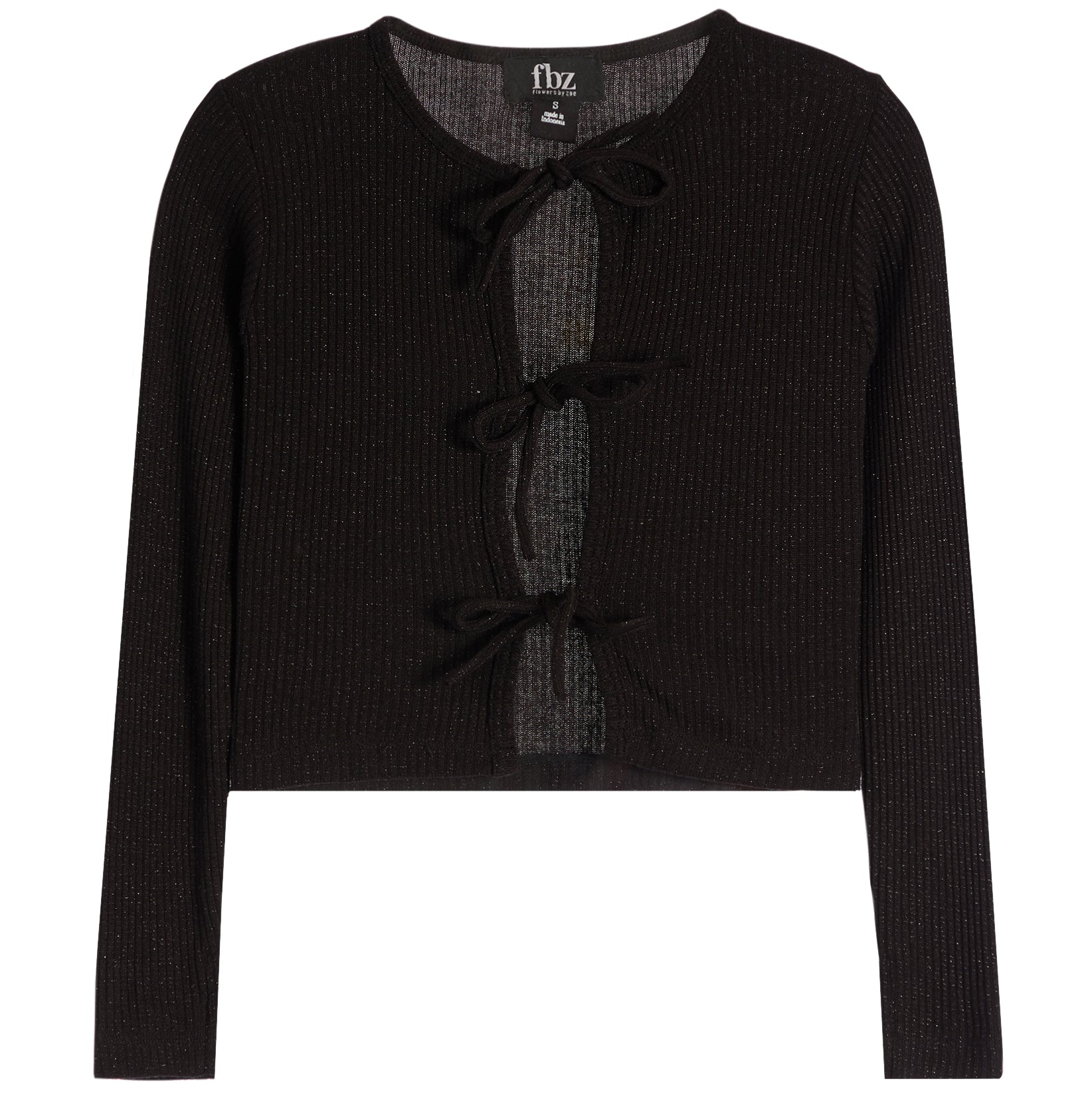 Front Ties Sparkle Cardigan - Denny's