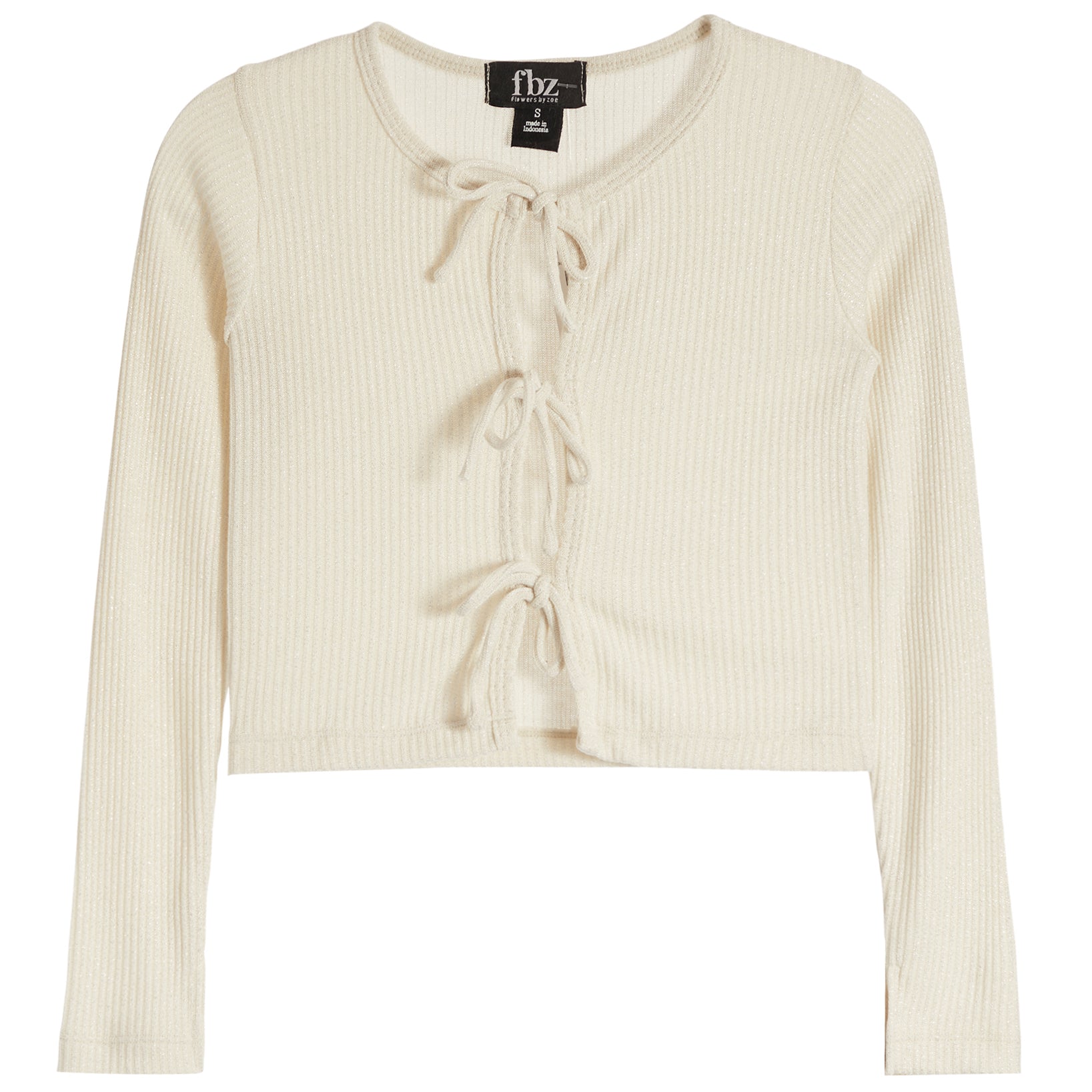 Front Ties Sparkle Cardigan - Denny's