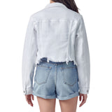 Uneven Frayed Fitted Jacket - Denny's