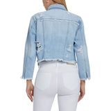 Mid Length Raw Hem Denim Jacket - Denny's