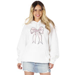 Watercolor Pink Bow Hoodie - Denny's