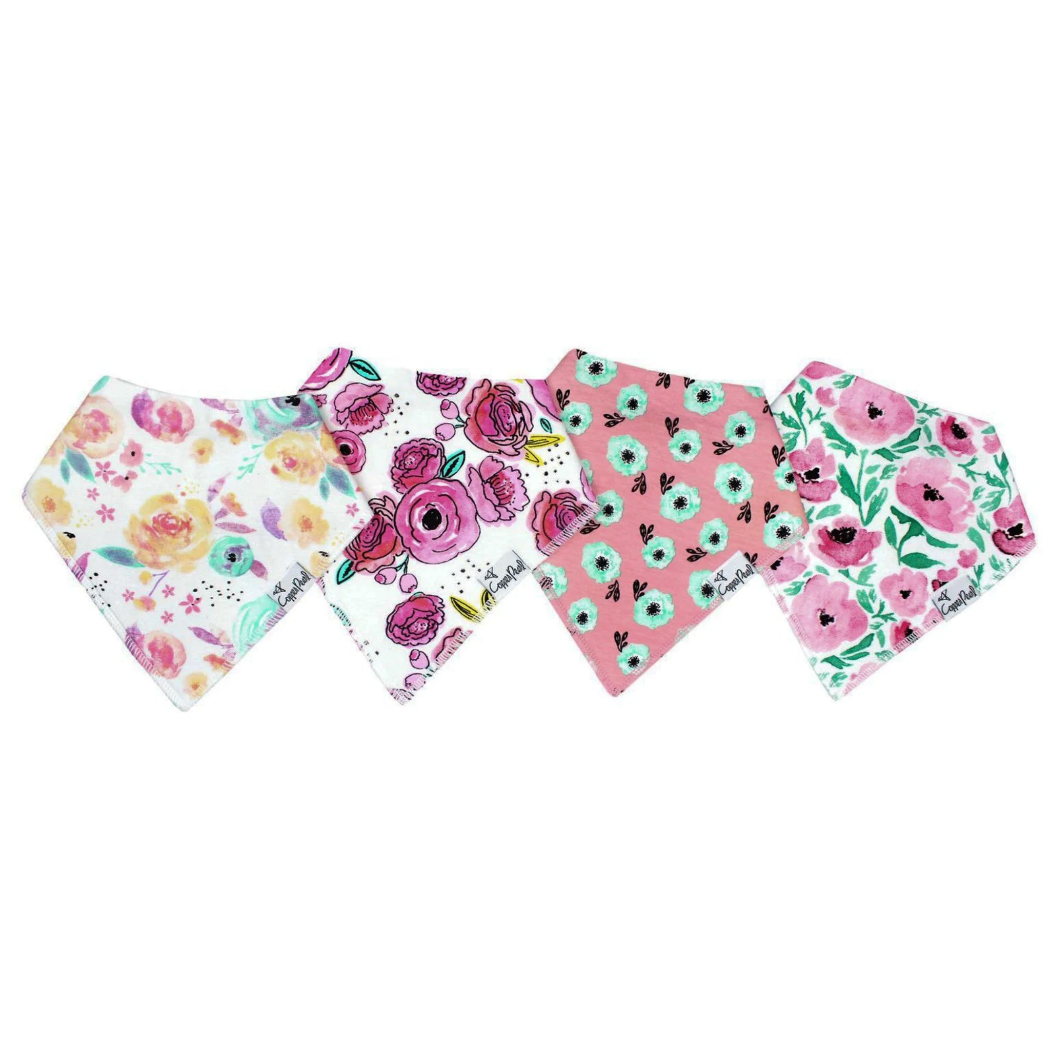 4pk Bloom Bandana Bibs - Denny's